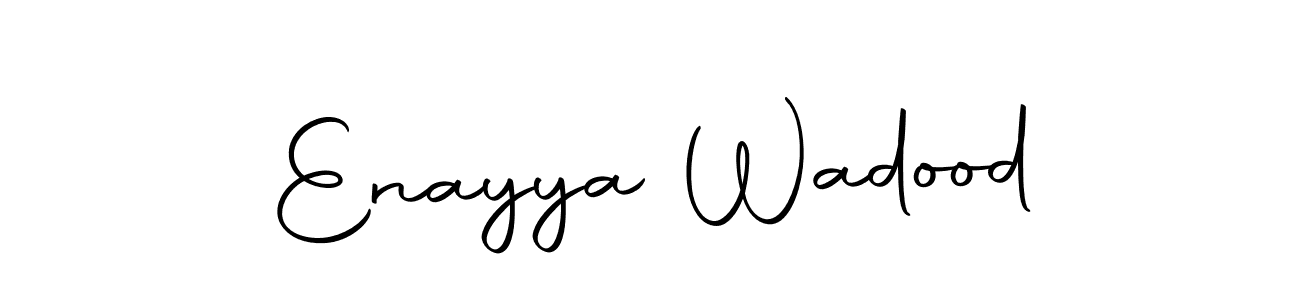 Design your own signature with our free online signature maker. With this signature software, you can create a handwritten (Autography-DOLnW) signature for name Enayya Wadood. Enayya Wadood signature style 10 images and pictures png