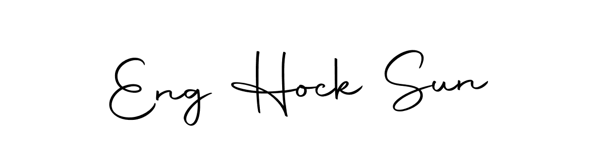How to make Eng Hock Sun name signature. Use Autography-DOLnW style for creating short signs online. This is the latest handwritten sign. Eng Hock Sun signature style 10 images and pictures png