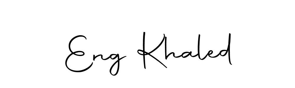 How to make Eng Khaled name signature. Use Autography-DOLnW style for creating short signs online. This is the latest handwritten sign. Eng Khaled signature style 10 images and pictures png