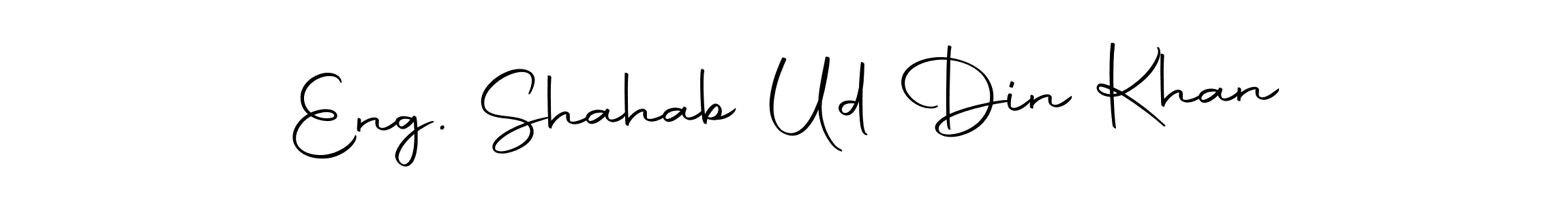 The best way (Autography-DOLnW) to make a short signature is to pick only two or three words in your name. The name Eng. Shahab Ud Din Khan include a total of six letters. For converting this name. Eng. Shahab Ud Din Khan signature style 10 images and pictures png