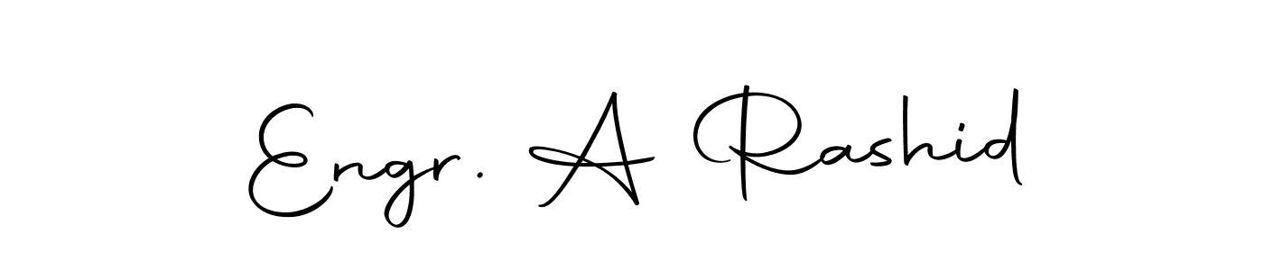 How to make Engr. A Rashid name signature. Use Autography-DOLnW style for creating short signs online. This is the latest handwritten sign. Engr. A Rashid signature style 10 images and pictures png