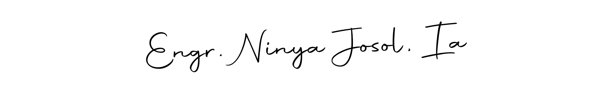 Create a beautiful signature design for name Engr. Ninya Josol, Ia. With this signature (Autography-DOLnW) fonts, you can make a handwritten signature for free. Engr. Ninya Josol, Ia signature style 10 images and pictures png