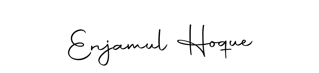 How to make Enjamul Hoque name signature. Use Autography-DOLnW style for creating short signs online. This is the latest handwritten sign. Enjamul Hoque signature style 10 images and pictures png