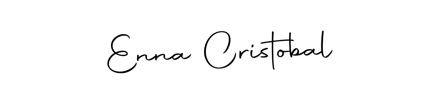 Enna Cristobal stylish signature style. Best Handwritten Sign (Autography-DOLnW) for my name. Handwritten Signature Collection Ideas for my name Enna Cristobal. Enna Cristobal signature style 10 images and pictures png