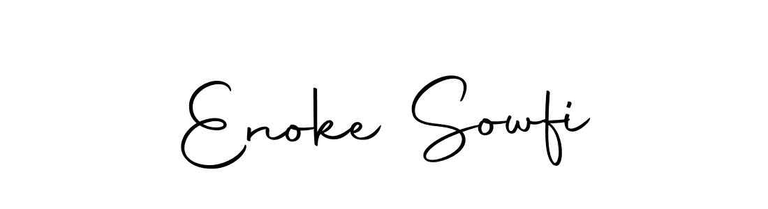 Make a beautiful signature design for name Enoke Sowfi. Use this online signature maker to create a handwritten signature for free. Enoke Sowfi signature style 10 images and pictures png