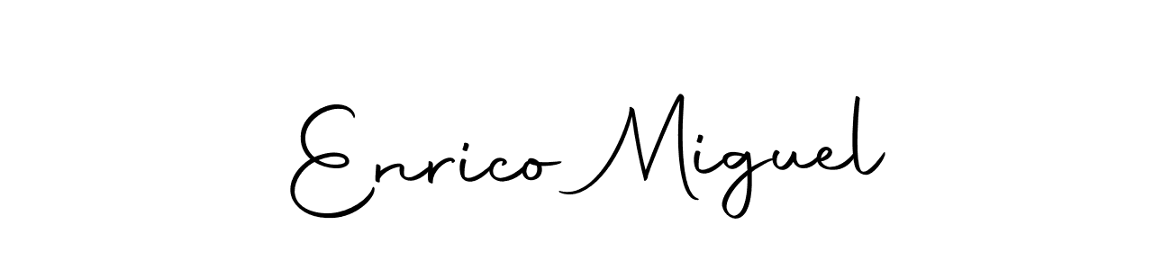 The best way (Autography-DOLnW) to make a short signature is to pick only two or three words in your name. The name Enrico Miguel include a total of six letters. For converting this name. Enrico Miguel signature style 10 images and pictures png