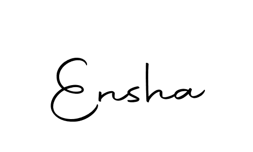 Make a beautiful signature design for name Ensha. Use this online signature maker to create a handwritten signature for free. Ensha signature style 10 images and pictures png