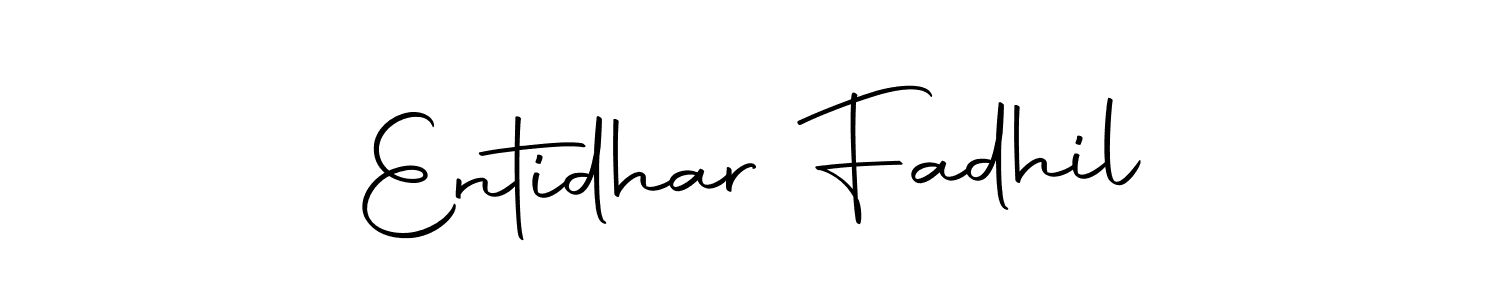 Create a beautiful signature design for name Entidhar Fadhil. With this signature (Autography-DOLnW) fonts, you can make a handwritten signature for free. Entidhar Fadhil signature style 10 images and pictures png