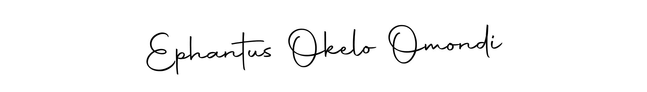 How to make Ephantus Okelo Omondi name signature. Use Autography-DOLnW style for creating short signs online. This is the latest handwritten sign. Ephantus Okelo Omondi signature style 10 images and pictures png