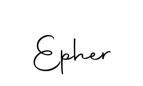 How to make Epher signature? Autography-DOLnW is a professional autograph style. Create handwritten signature for Epher name. Epher signature style 10 images and pictures png