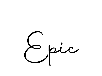 How to make Epic signature? Autography-DOLnW is a professional autograph style. Create handwritten signature for Epic name. Epic signature style 10 images and pictures png