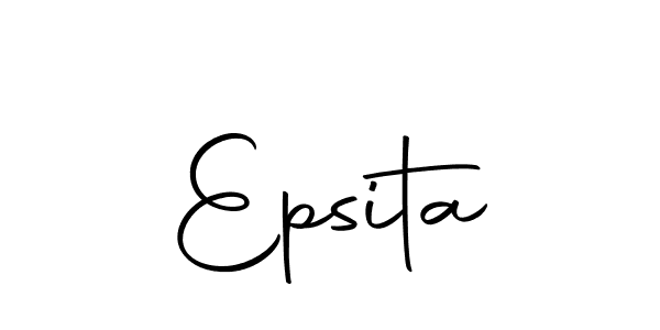 You should practise on your own different ways (Autography-DOLnW) to write your name (Epsita) in signature. don't let someone else do it for you. Epsita signature style 10 images and pictures png