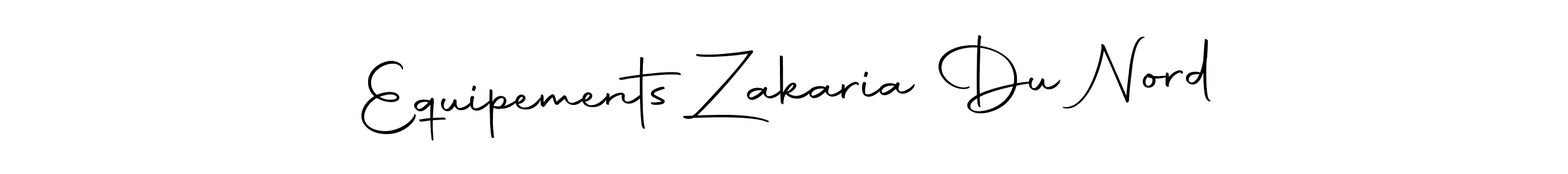 Create a beautiful signature design for name Equipements Zakaria Du Nord. With this signature (Autography-DOLnW) fonts, you can make a handwritten signature for free. Equipements Zakaria Du Nord signature style 10 images and pictures png