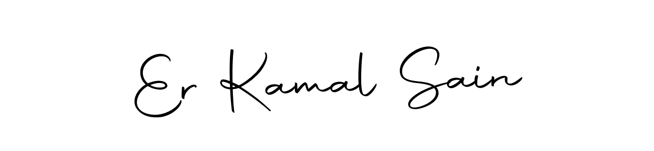 How to make Er Kamal Sain name signature. Use Autography-DOLnW style for creating short signs online. This is the latest handwritten sign. Er Kamal Sain signature style 10 images and pictures png