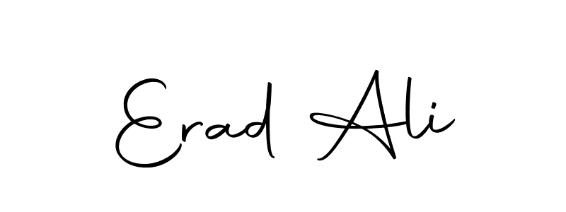 How to make Erad Ali name signature. Use Autography-DOLnW style for creating short signs online. This is the latest handwritten sign. Erad Ali signature style 10 images and pictures png