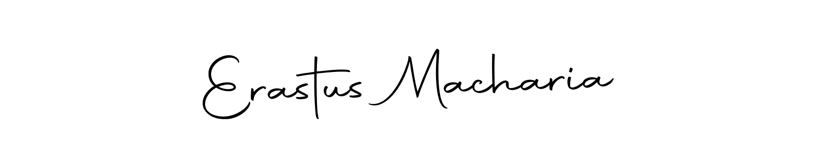 Create a beautiful signature design for name Erastus Macharia. With this signature (Autography-DOLnW) fonts, you can make a handwritten signature for free. Erastus Macharia signature style 10 images and pictures png