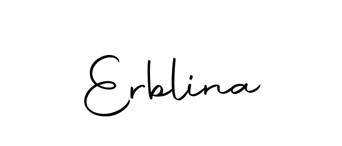 Create a beautiful signature design for name Erblina. With this signature (Autography-DOLnW) fonts, you can make a handwritten signature for free. Erblina signature style 10 images and pictures png