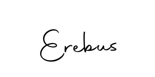 Design your own signature with our free online signature maker. With this signature software, you can create a handwritten (Autography-DOLnW) signature for name Erebus. Erebus signature style 10 images and pictures png