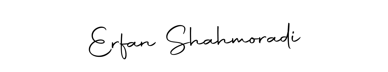 This is the best signature style for the Erfan Shahmoradi name. Also you like these signature font (Autography-DOLnW). Mix name signature. Erfan Shahmoradi signature style 10 images and pictures png