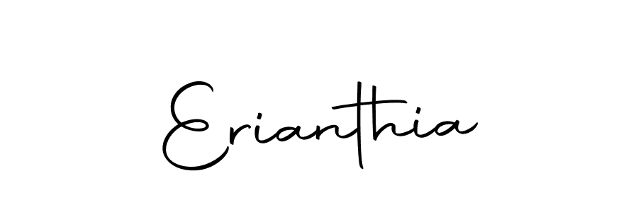 Use a signature maker to create a handwritten signature online. With this signature software, you can design (Autography-DOLnW) your own signature for name Erianthia. Erianthia signature style 10 images and pictures png