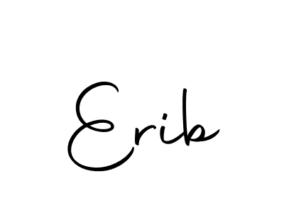 Use a signature maker to create a handwritten signature online. With this signature software, you can design (Autography-DOLnW) your own signature for name Erib. Erib signature style 10 images and pictures png