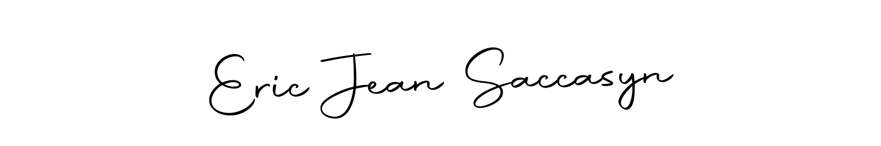 It looks lik you need a new signature style for name Eric Jean Saccasyn. Design unique handwritten (Autography-DOLnW) signature with our free signature maker in just a few clicks. Eric Jean Saccasyn signature style 10 images and pictures png