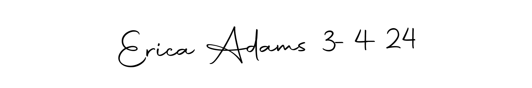 Design your own signature with our free online signature maker. With this signature software, you can create a handwritten (Autography-DOLnW) signature for name Erica Adams 3-4-24. Erica Adams 3-4-24 signature style 10 images and pictures png