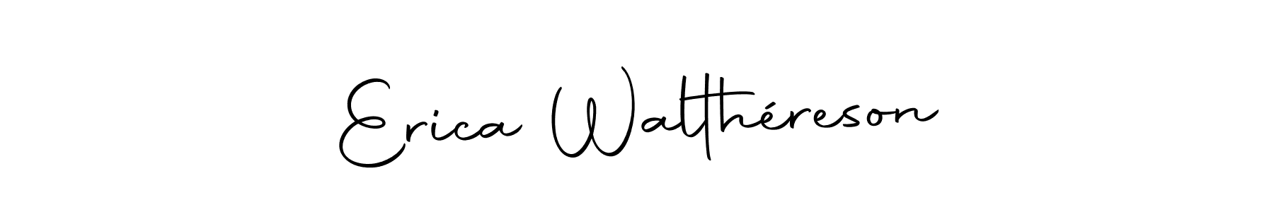 Use a signature maker to create a handwritten signature online. With this signature software, you can design (Autography-DOLnW) your own signature for name Erica Walthéreson. Erica Walthéreson signature style 10 images and pictures png