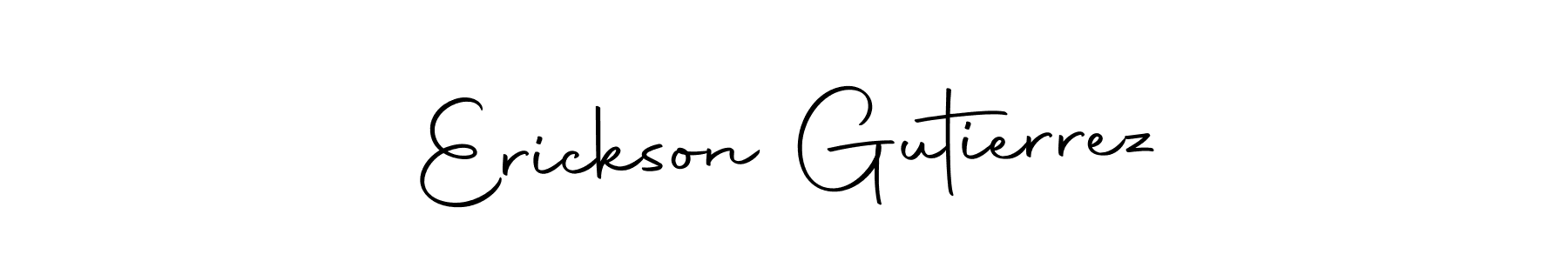 Create a beautiful signature design for name Erickson Gutierrez. With this signature (Autography-DOLnW) fonts, you can make a handwritten signature for free. Erickson Gutierrez signature style 10 images and pictures png