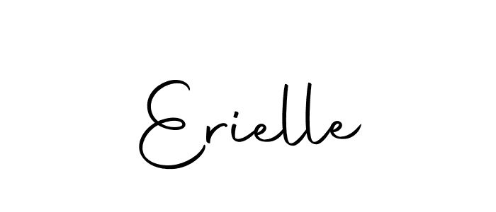 How to make Erielle name signature. Use Autography-DOLnW style for creating short signs online. This is the latest handwritten sign. Erielle signature style 10 images and pictures png