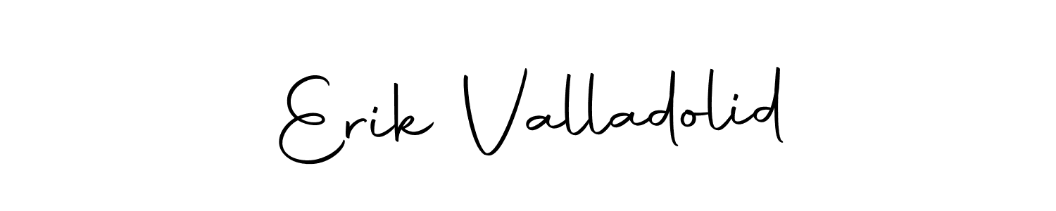 This is the best signature style for the Erik Valladolid name. Also you like these signature font (Autography-DOLnW). Mix name signature. Erik Valladolid signature style 10 images and pictures png