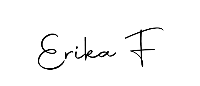 You should practise on your own different ways (Autography-DOLnW) to write your name (Erika F) in signature. don't let someone else do it for you. Erika F signature style 10 images and pictures png