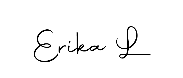 Use a signature maker to create a handwritten signature online. With this signature software, you can design (Autography-DOLnW) your own signature for name Erika L. Erika L signature style 10 images and pictures png