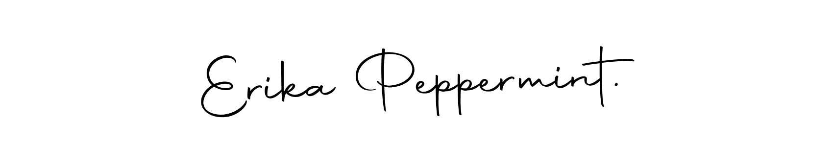 How to make Erika Peppermint. name signature. Use Autography-DOLnW style for creating short signs online. This is the latest handwritten sign. Erika Peppermint. signature style 10 images and pictures png