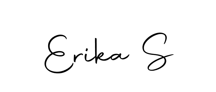 Make a beautiful signature design for name Erika S. Use this online signature maker to create a handwritten signature for free. Erika S signature style 10 images and pictures png