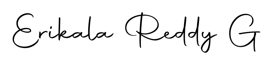 Here are the top professional signature styles for the name Erikala Reddy G. These are the best autograph styles you can use for your name. Erikala Reddy G signature style 10 images and pictures png