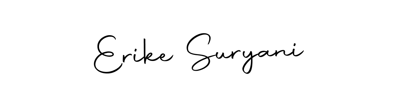 Create a beautiful signature design for name Erike Suryani. With this signature (Autography-DOLnW) fonts, you can make a handwritten signature for free. Erike Suryani signature style 10 images and pictures png