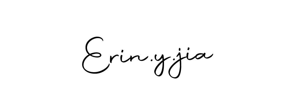 Create a beautiful signature design for name Erin.y.jia. With this signature (Autography-DOLnW) fonts, you can make a handwritten signature for free. Erin.y.jia signature style 10 images and pictures png