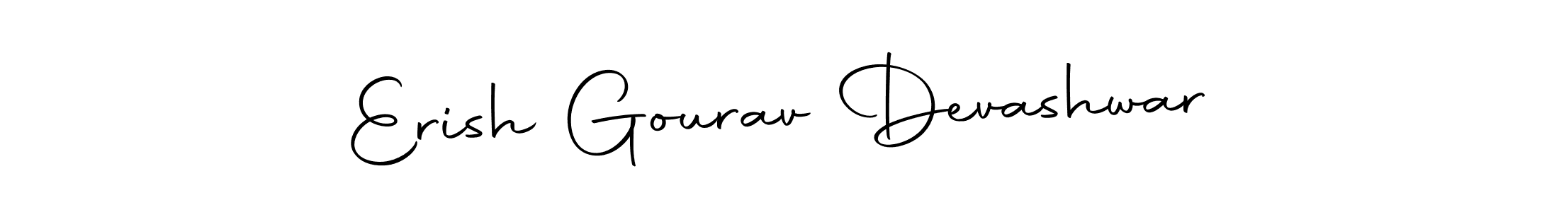 Also we have Erish Gourav Devashwar name is the best signature style. Create professional handwritten signature collection using Autography-DOLnW autograph style. Erish Gourav Devashwar signature style 10 images and pictures png