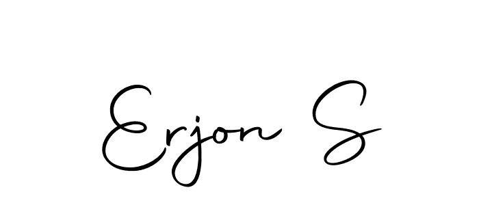 The best way (Autography-DOLnW) to make a short signature is to pick only two or three words in your name. The name Erjon S include a total of six letters. For converting this name. Erjon S signature style 10 images and pictures png