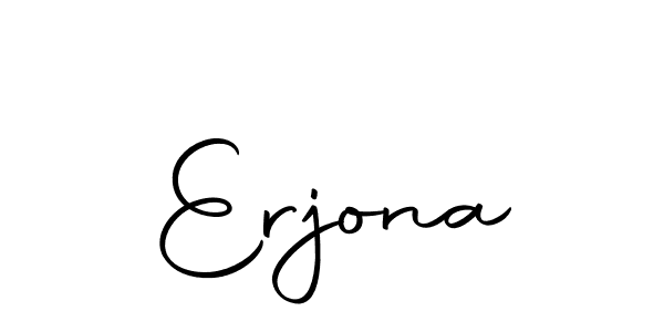Design your own signature with our free online signature maker. With this signature software, you can create a handwritten (Autography-DOLnW) signature for name Erjona. Erjona signature style 10 images and pictures png