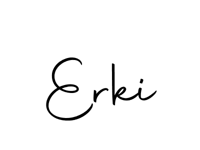 How to make Erki name signature. Use Autography-DOLnW style for creating short signs online. This is the latest handwritten sign. Erki signature style 10 images and pictures png