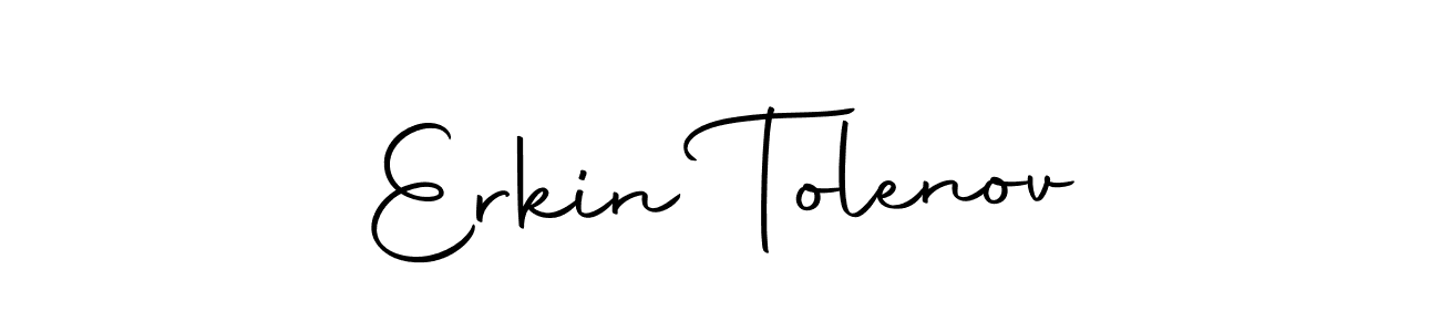 You should practise on your own different ways (Autography-DOLnW) to write your name (Erkin Tolenov) in signature. don't let someone else do it for you. Erkin Tolenov signature style 10 images and pictures png