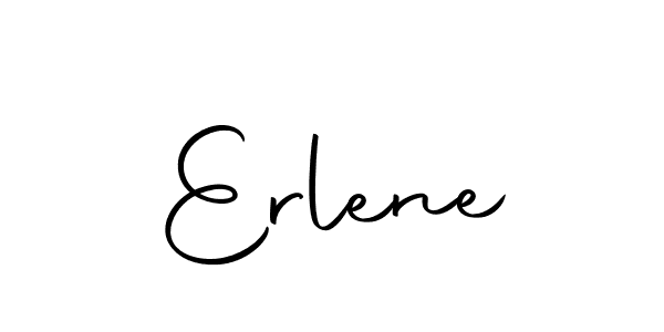 Design your own signature with our free online signature maker. With this signature software, you can create a handwritten (Autography-DOLnW) signature for name Erlene. Erlene signature style 10 images and pictures png