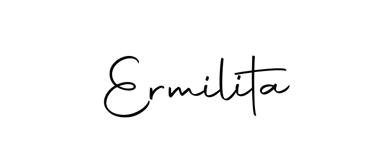 This is the best signature style for the Ermilita name. Also you like these signature font (Autography-DOLnW). Mix name signature. Ermilita signature style 10 images and pictures png