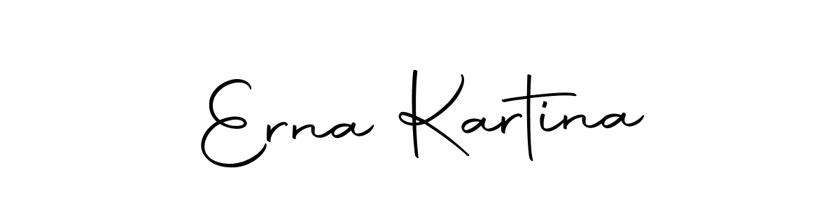 How to make Erna Kartina name signature. Use Autography-DOLnW style for creating short signs online. This is the latest handwritten sign. Erna Kartina signature style 10 images and pictures png