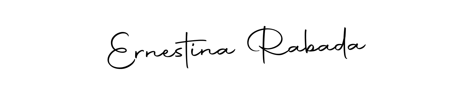 Create a beautiful signature design for name Ernestina Rabada. With this signature (Autography-DOLnW) fonts, you can make a handwritten signature for free. Ernestina Rabada signature style 10 images and pictures png