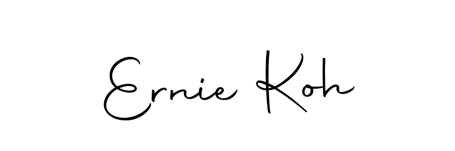 How to make Ernie Koh name signature. Use Autography-DOLnW style for creating short signs online. This is the latest handwritten sign. Ernie Koh signature style 10 images and pictures png