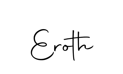 Use a signature maker to create a handwritten signature online. With this signature software, you can design (Autography-DOLnW) your own signature for name Eroth. Eroth signature style 10 images and pictures png