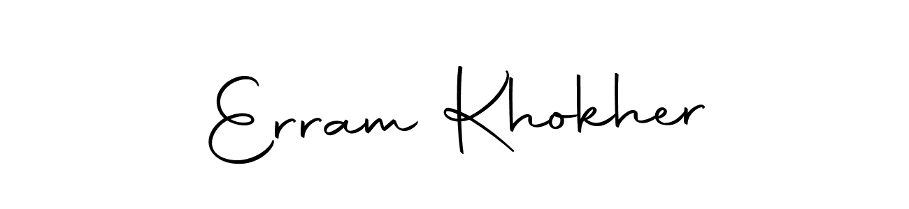 if you are searching for the best signature style for your name Erram Khokher. so please give up your signature search. here we have designed multiple signature styles  using Autography-DOLnW. Erram Khokher signature style 10 images and pictures png